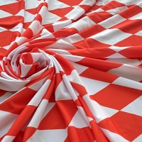Бифлекс красно белые ромбы