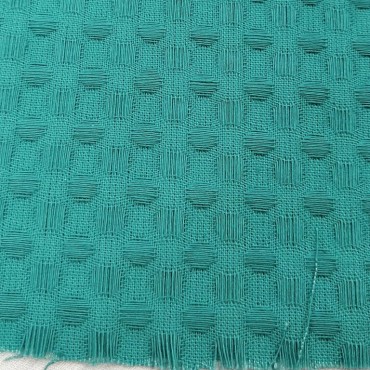 Вафельная ткань ГОСТ для банных полотенец - изумрудный цвет