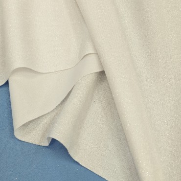 Трикотаж люрекс лунный свет белый Трикотаж люрекс лунный свет белый