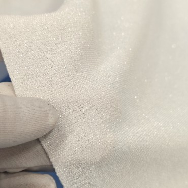 Трикотаж люрекс лунный свет белый Трикотаж люрекс лунный свет белый