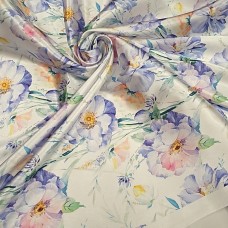 Атлас с блеском Кристалл с акварельными цветами Атлас с блеском Кристалл с акварельными цветами