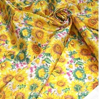 Атлас с блеском Кристалл с солнечными подсолнухами Атлас с блеском Кристалл с солнечными подсолнухами