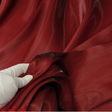 Зеркальный шанжан атлас красный