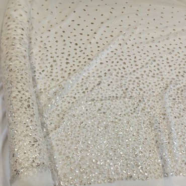 Сетка с пайетками и глиттером