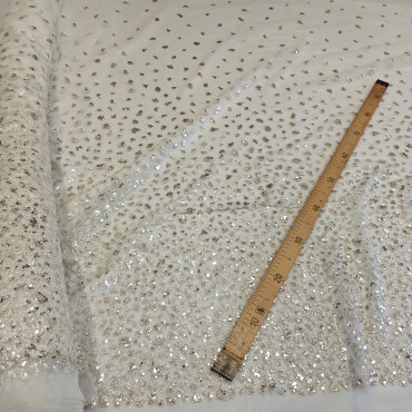 Сетка с пайетками и глиттером